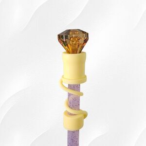 Diamond Straw Topper - Straw Cover - 10mm Straw Topper - Bronze - Yellow